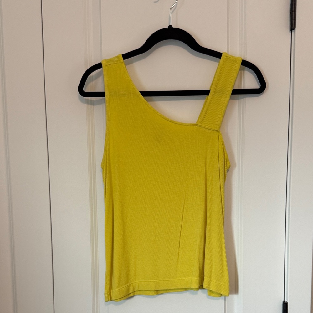 CAbi Bright Yellow Asymmetric Tank Top